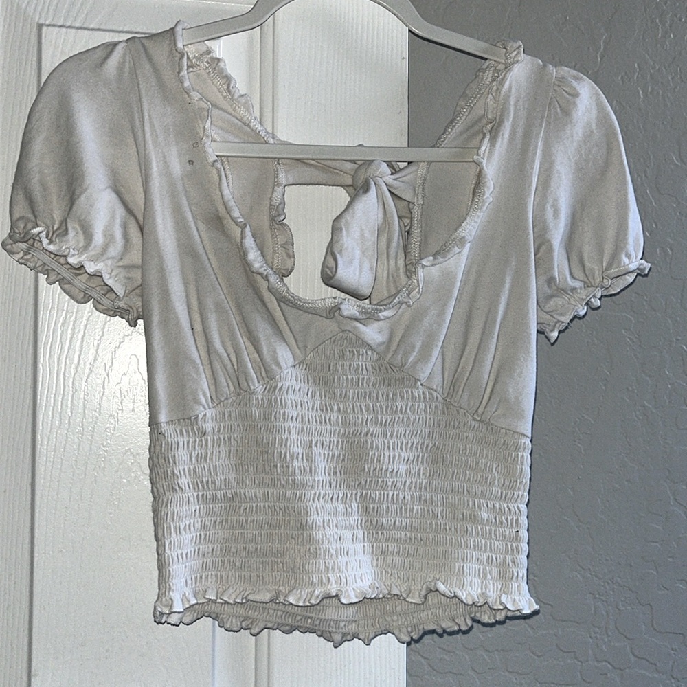 Forever 21 white blouse with bow